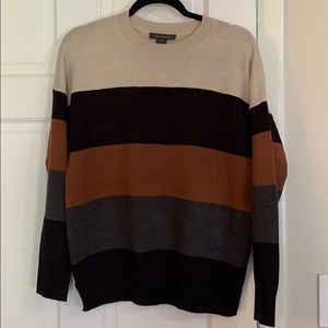 French Connection Strip Crew Neck Sweater